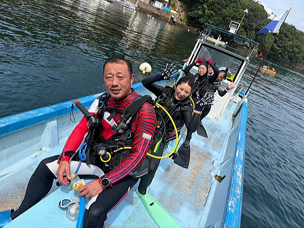 田子ダイビング 出航の様子